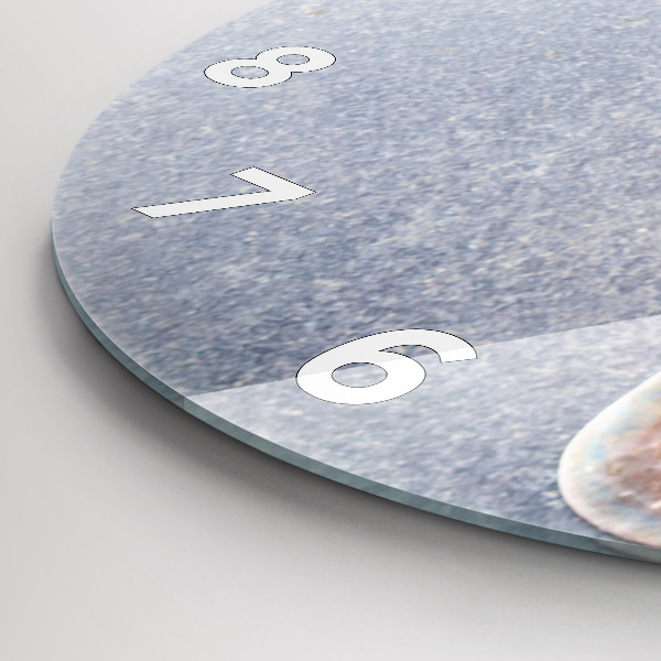 Round glass wall clock A piece of cake