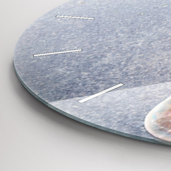 Round glass wall clock A piece of cake