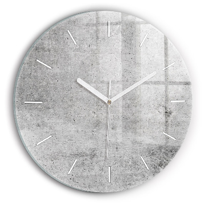 Round glass wall clock Raw wall