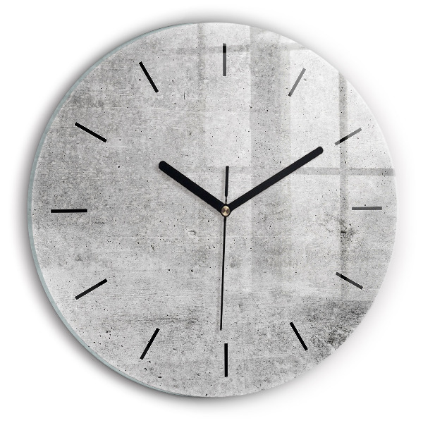 Round glass wall clock Raw wall