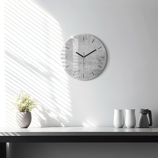 Round glass wall clock Raw wall