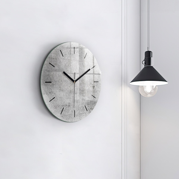 Round glass wall clock Raw wall