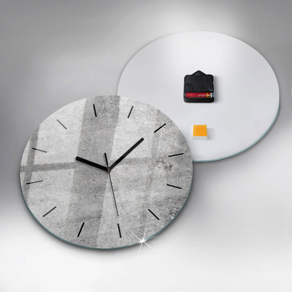 Round glass wall clock Raw wall