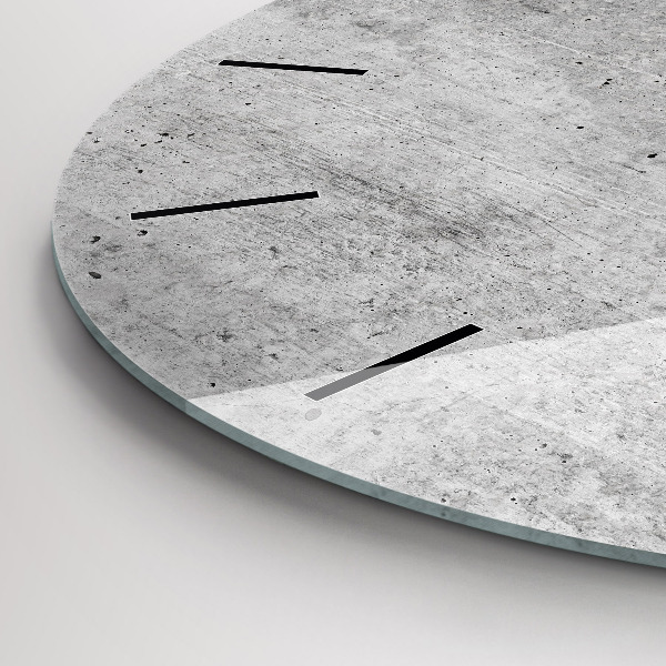 Round glass wall clock Raw wall