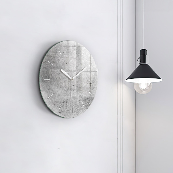 Round glass wall clock Raw wall