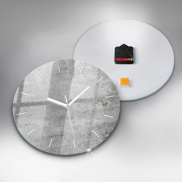 Round glass wall clock Raw wall