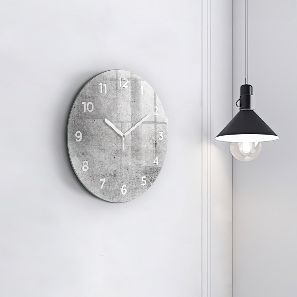 Round glass wall clock Raw wall