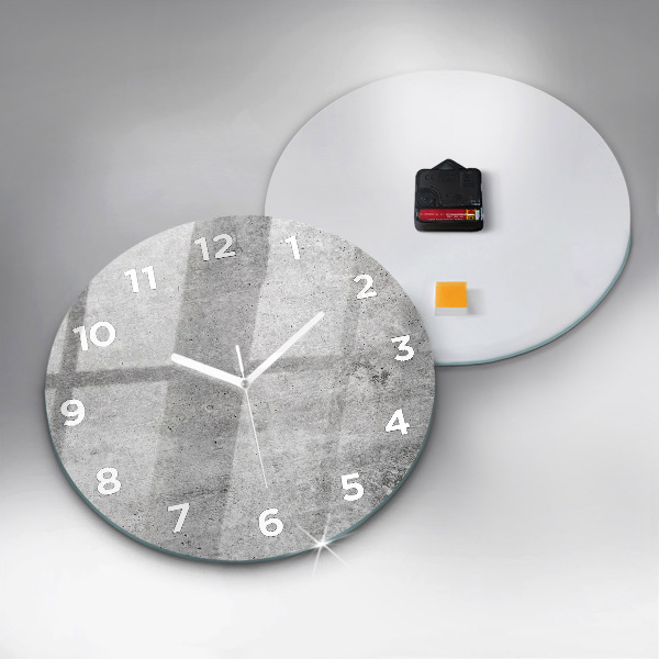 Round glass wall clock Raw wall