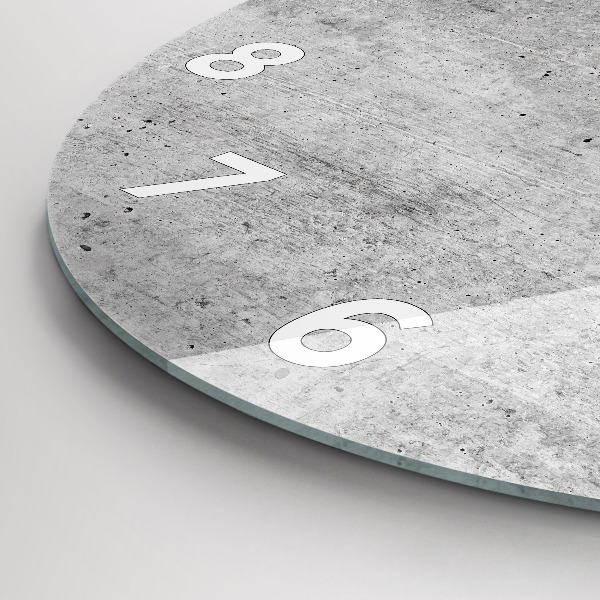 Round glass wall clock Raw wall