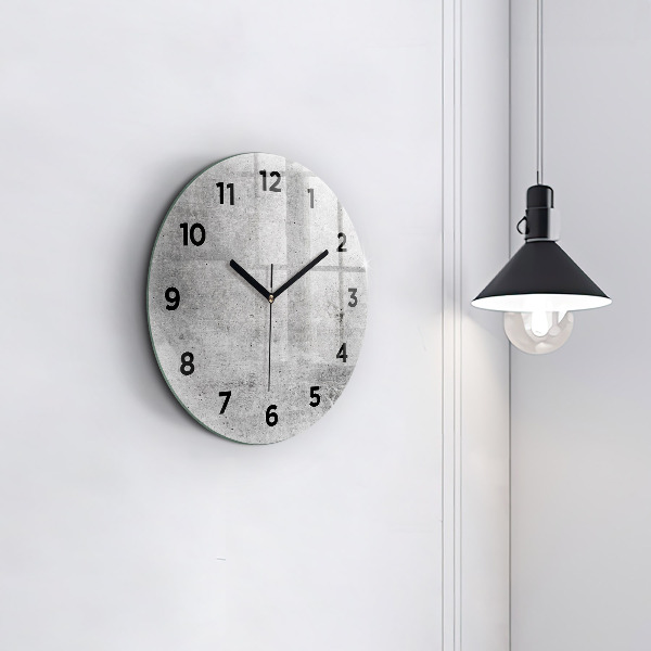 Round glass wall clock Raw wall