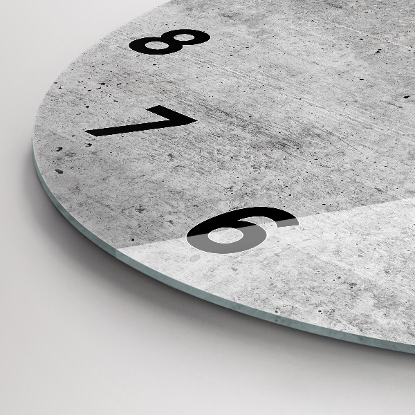 Round glass wall clock Raw wall