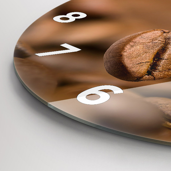 Round glass wall clock Abstract colors