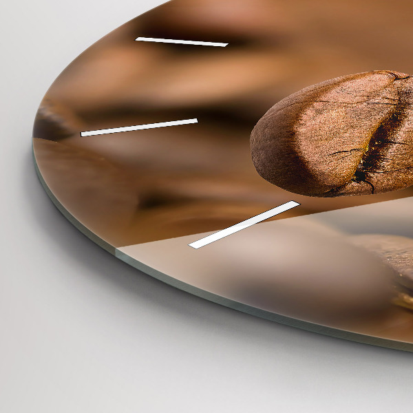 Round glass wall clock Abstract colors