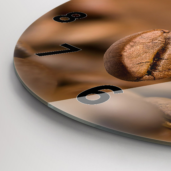 Round glass wall clock Abstract colors