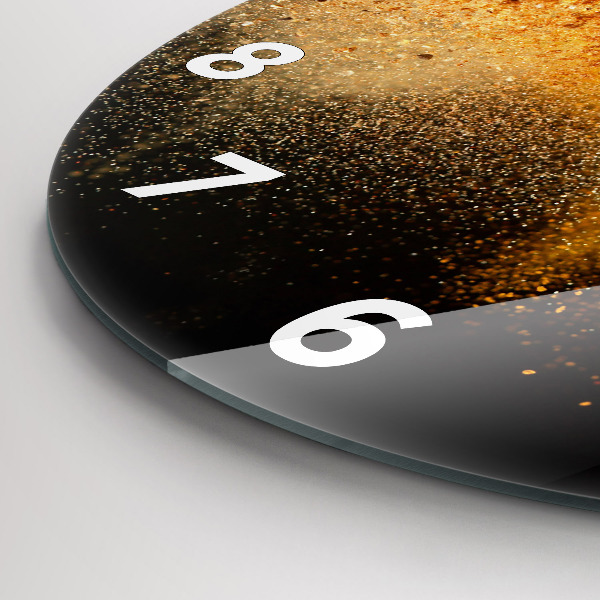 Round glass wall clock Spices scattered