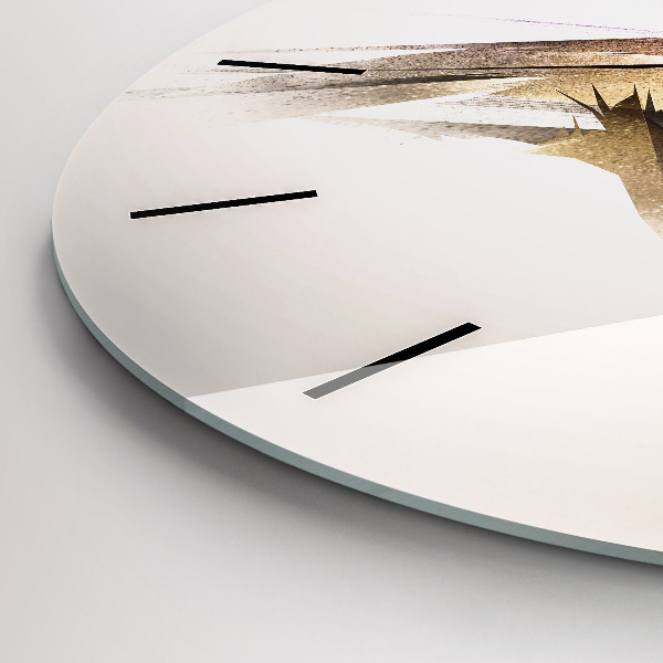 Round glass wall clock Bird of Predation