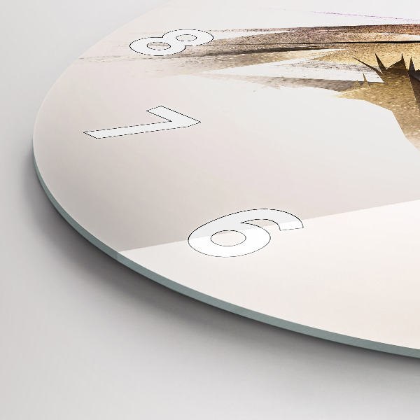 Round glass wall clock Bird of Predation