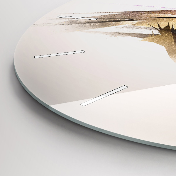 Round glass wall clock Bird of Predation