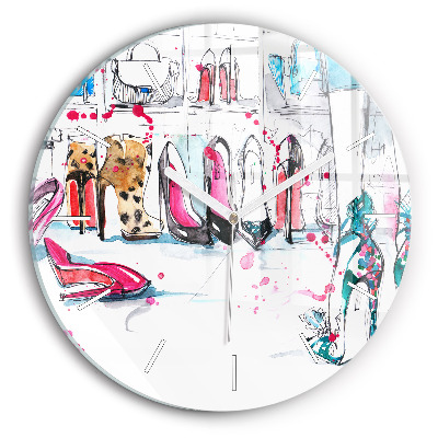 Round glass wall clock The element of femininity