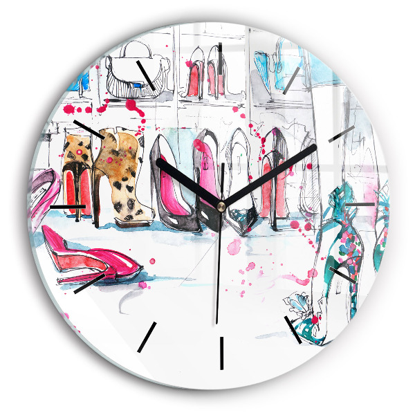 Round glass wall clock The element of femininity