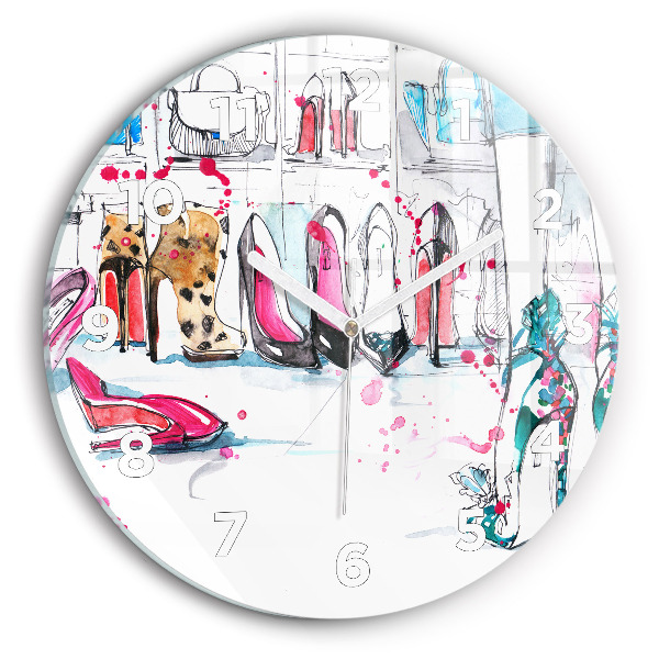 Round glass wall clock The element of femininity