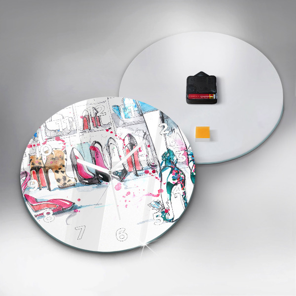 Round glass wall clock The element of femininity
