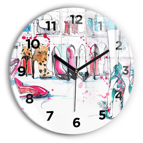 Round glass wall clock The element of femininity