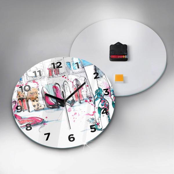 Round glass wall clock The element of femininity