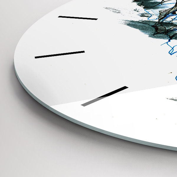 Round glass wall clock Freedom and nature of birds