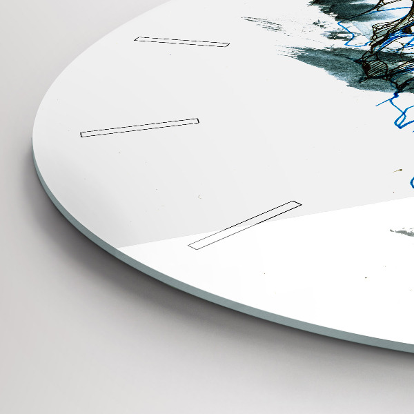 Round glass wall clock Freedom and nature of birds