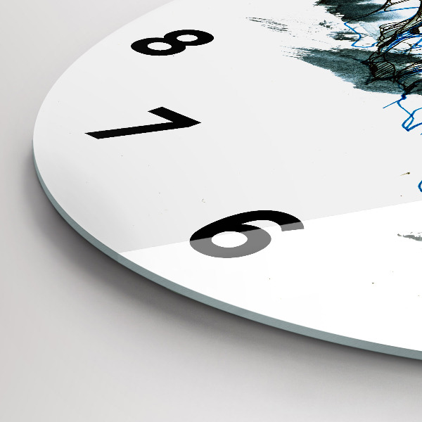 Round glass wall clock Freedom and nature of birds