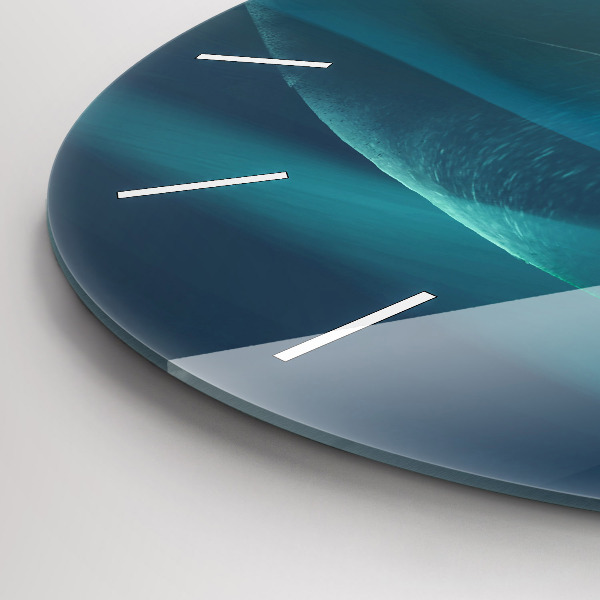 Round glass wall clock Image of a flying eagle