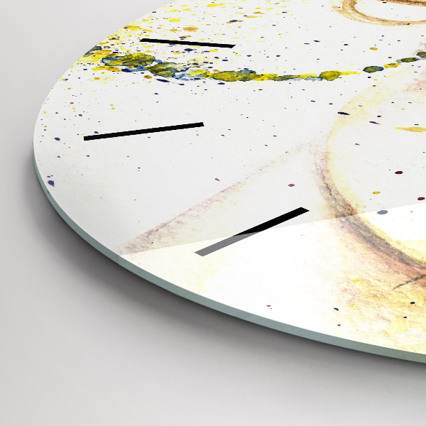 Round glass wall clock Portrait of a Mysterious Woman