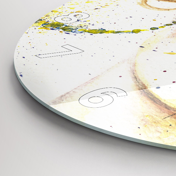 Round glass wall clock Portrait of a Mysterious Woman