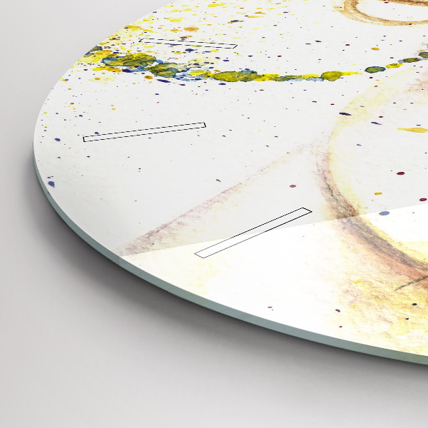 Round glass wall clock Portrait of a Mysterious Woman