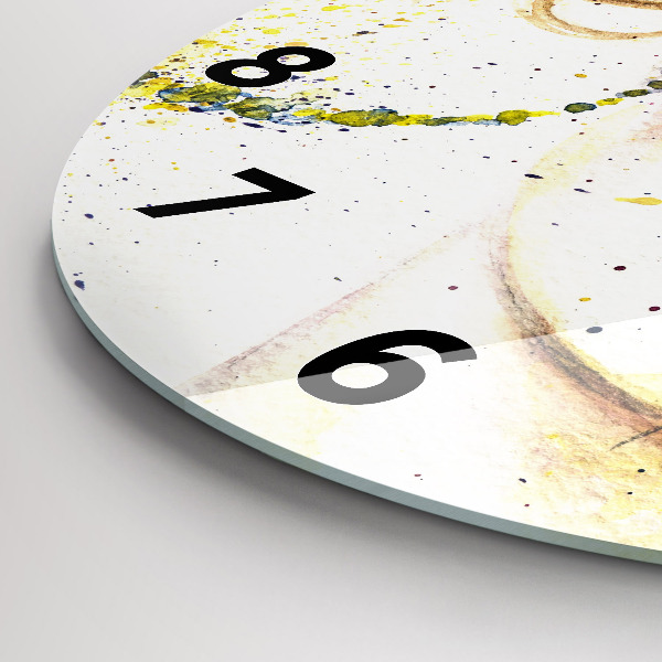 Round glass wall clock Portrait of a Mysterious Woman