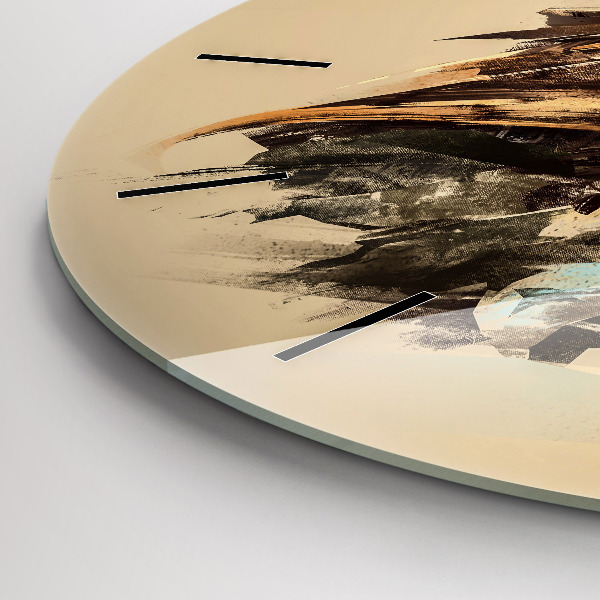 Round glass wall clock Owl - a sign of wisdom