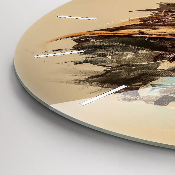 Round glass wall clock Owl - a sign of wisdom