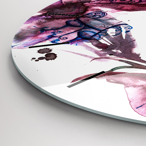 Round glass wall clock Two Bodies One Soul