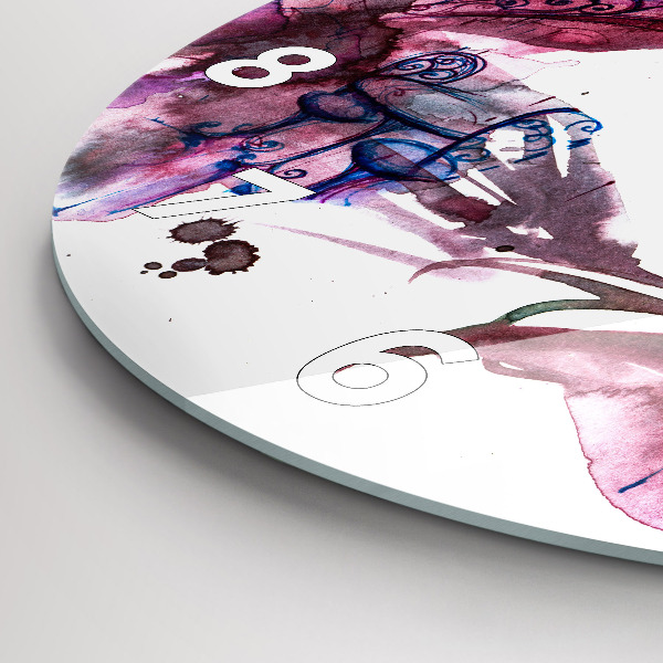 Round glass wall clock Two Bodies One Soul