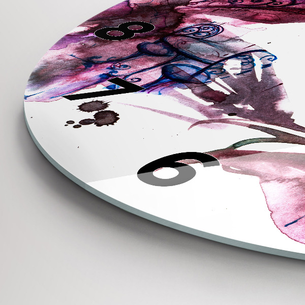 Round glass wall clock Two Bodies One Soul