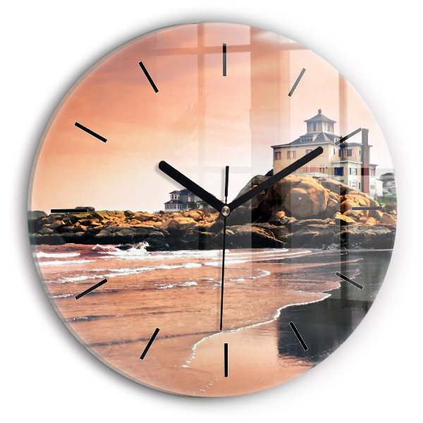 Round glass wall clock Sherman Coast