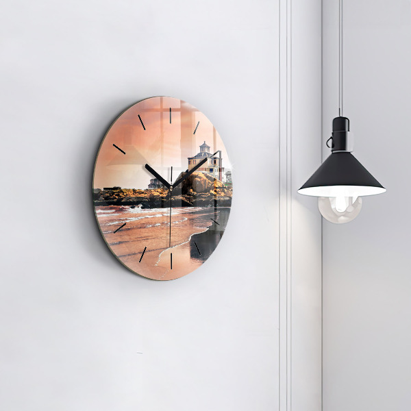 Round glass wall clock Sherman Coast