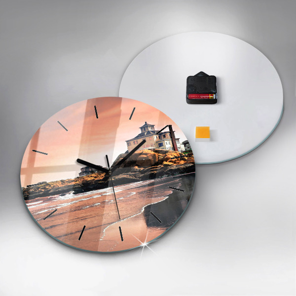 Round glass wall clock Sherman Coast