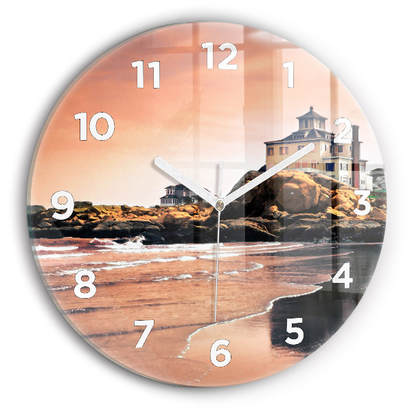 Round glass wall clock Sherman Coast