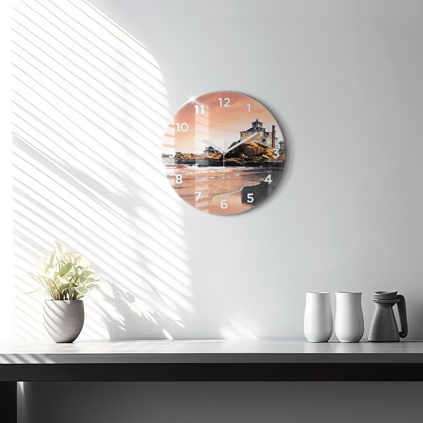 Round glass wall clock Sherman Coast