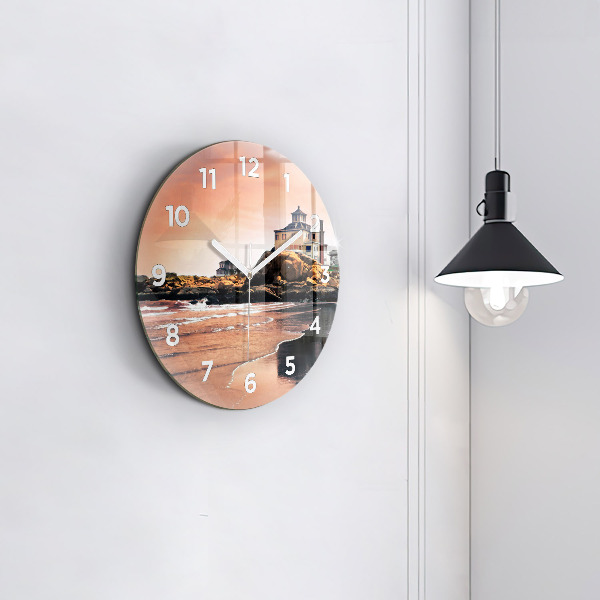 Round glass wall clock Sherman Coast