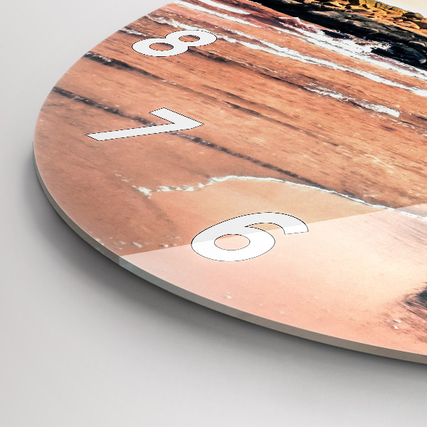 Round glass wall clock Sherman Coast