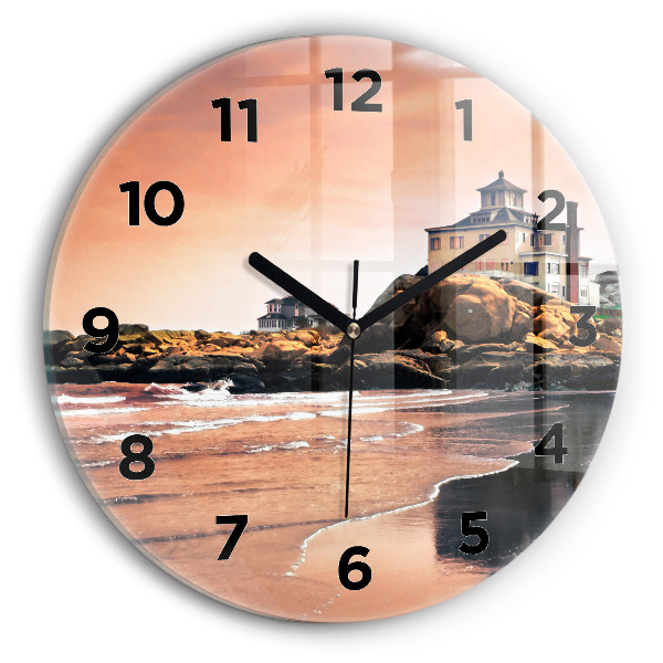 Round glass wall clock Sherman Coast