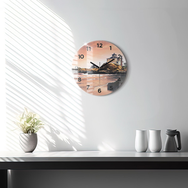 Round glass wall clock Sherman Coast